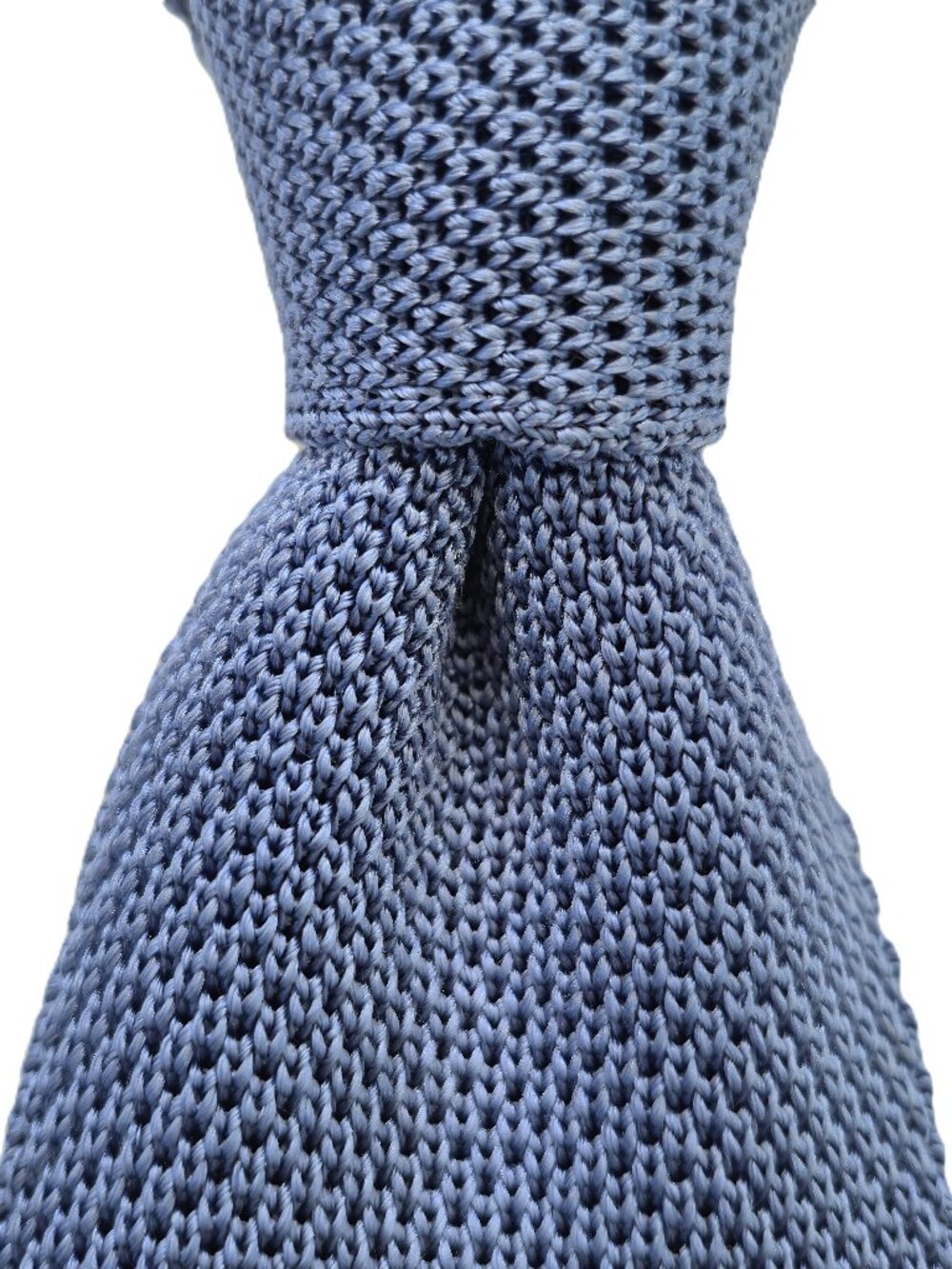 NWT TOM FORD Light Blue Knit Square Tip Silk Tie Italy $225
